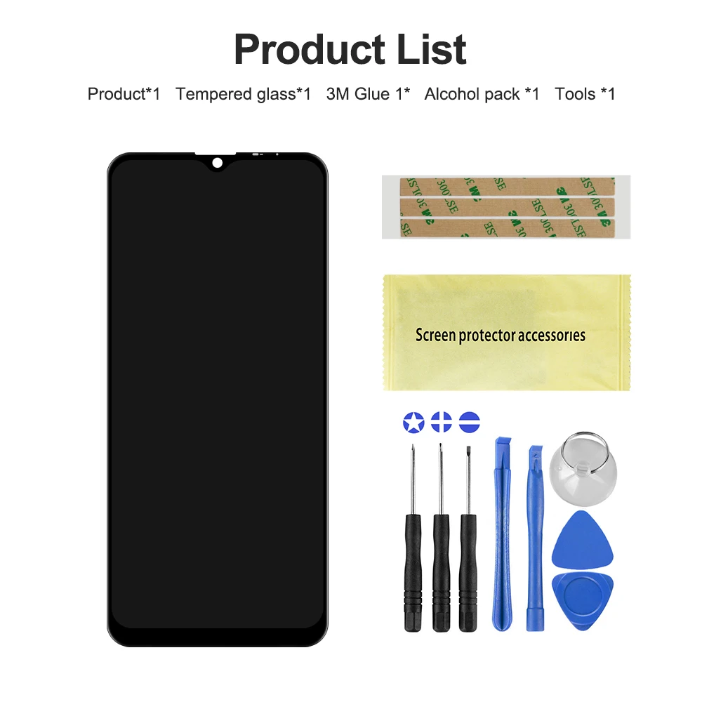 ЖК-дисплей для Motorola Moto E7 сенсорный дигитайзер в сборе E7i Power Diaplsy дисплей с рамкой