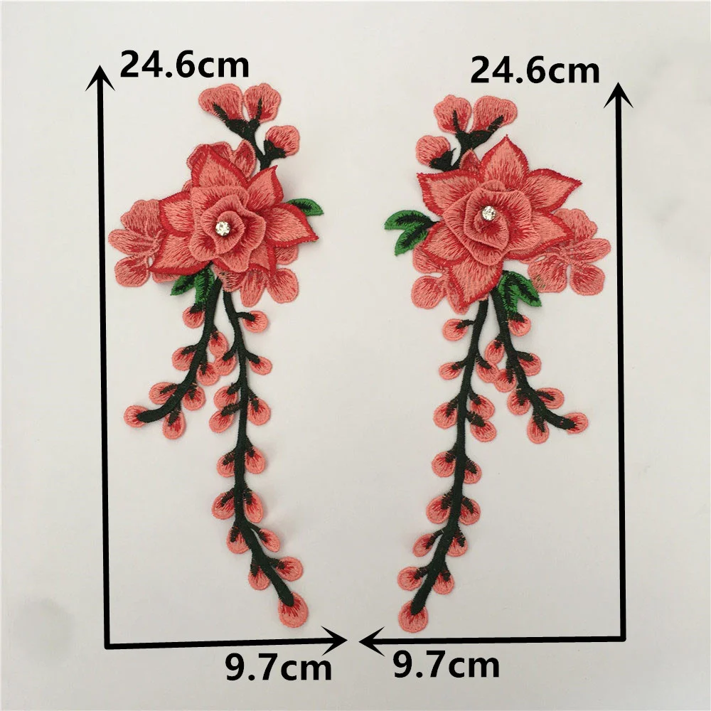 Fashion DIY handmade sewing corsage to flower embroidery medium orchid patch cheongsam dress costume clothing accessories