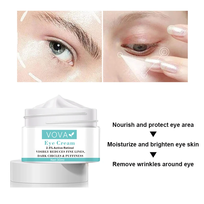 

Eye Cream Remove Eye Bags Cream Dark Circles Retinol Cream Anti Puffiness Gel Delays Aging Fades Wrinkles Firming Brighten Skin