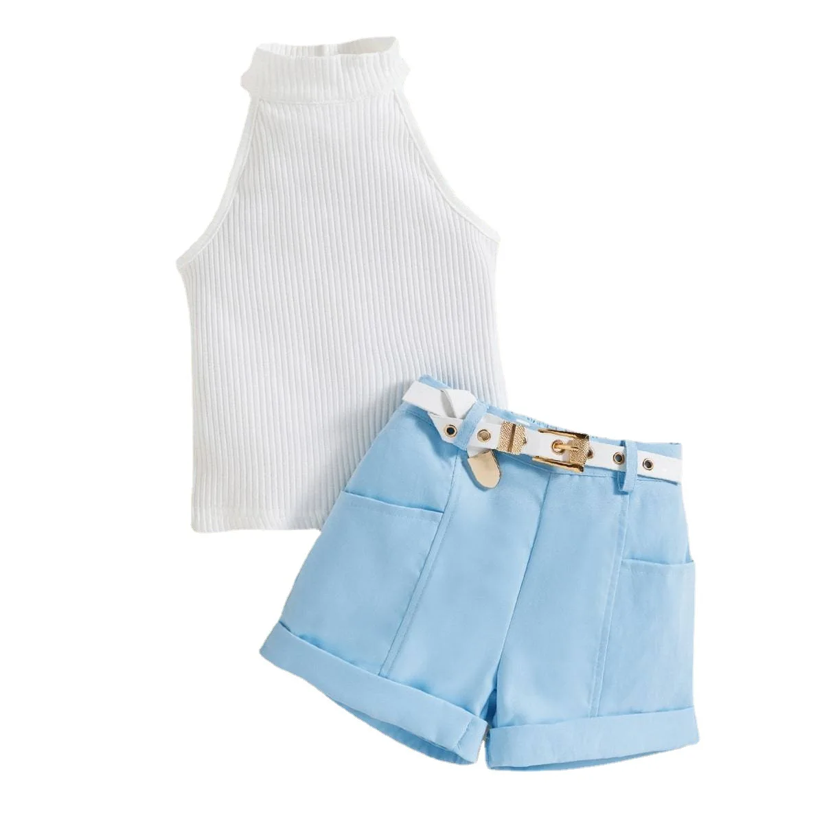 

Newborn Infant Baby Girl Clothes Romper Shorts Set Floral Summer Outfits Cute Baby Clothes Girl 3pcs shirts + pants+belt