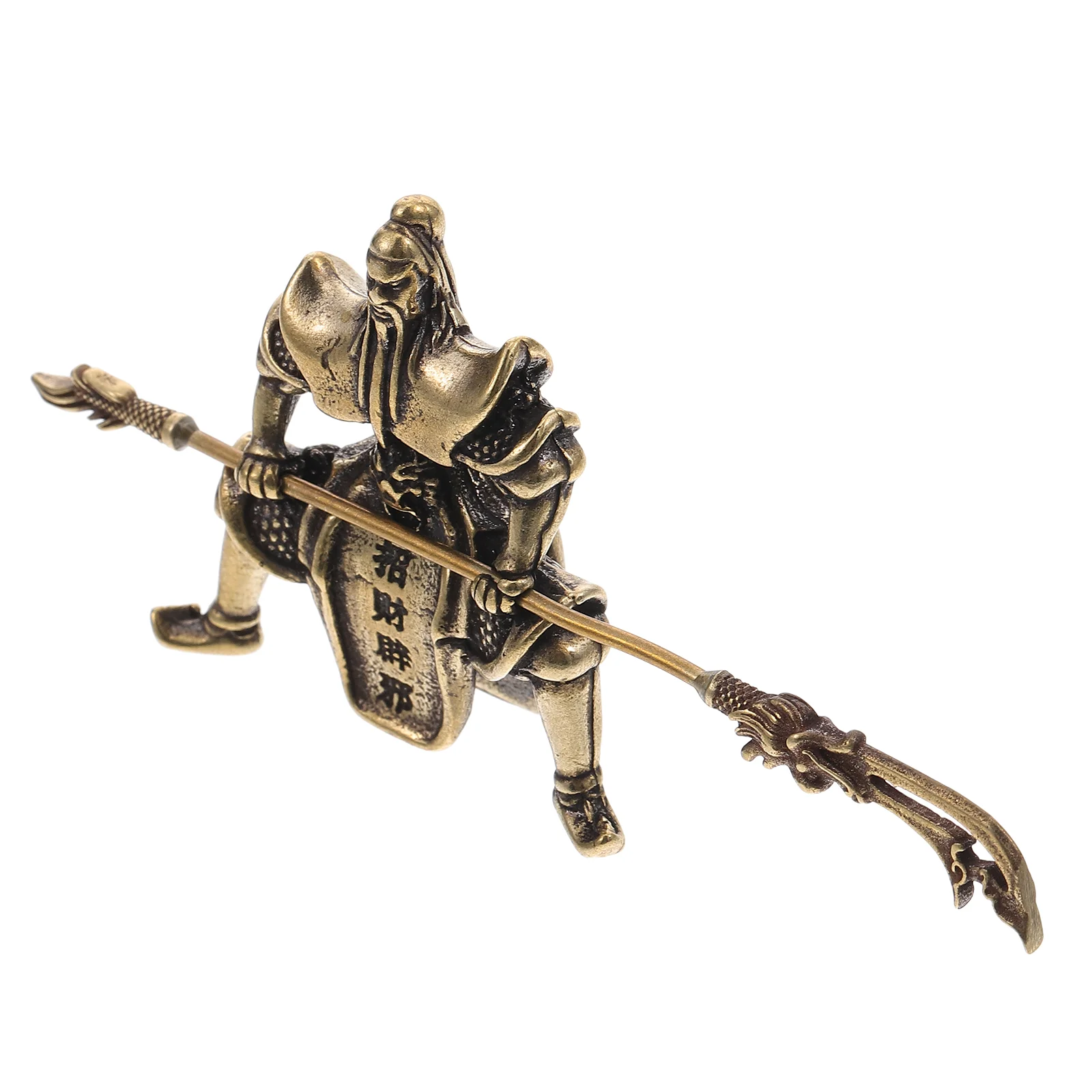 

Delicate Copper Guan Yu Craft Decoration Household Table Ornament for Tea