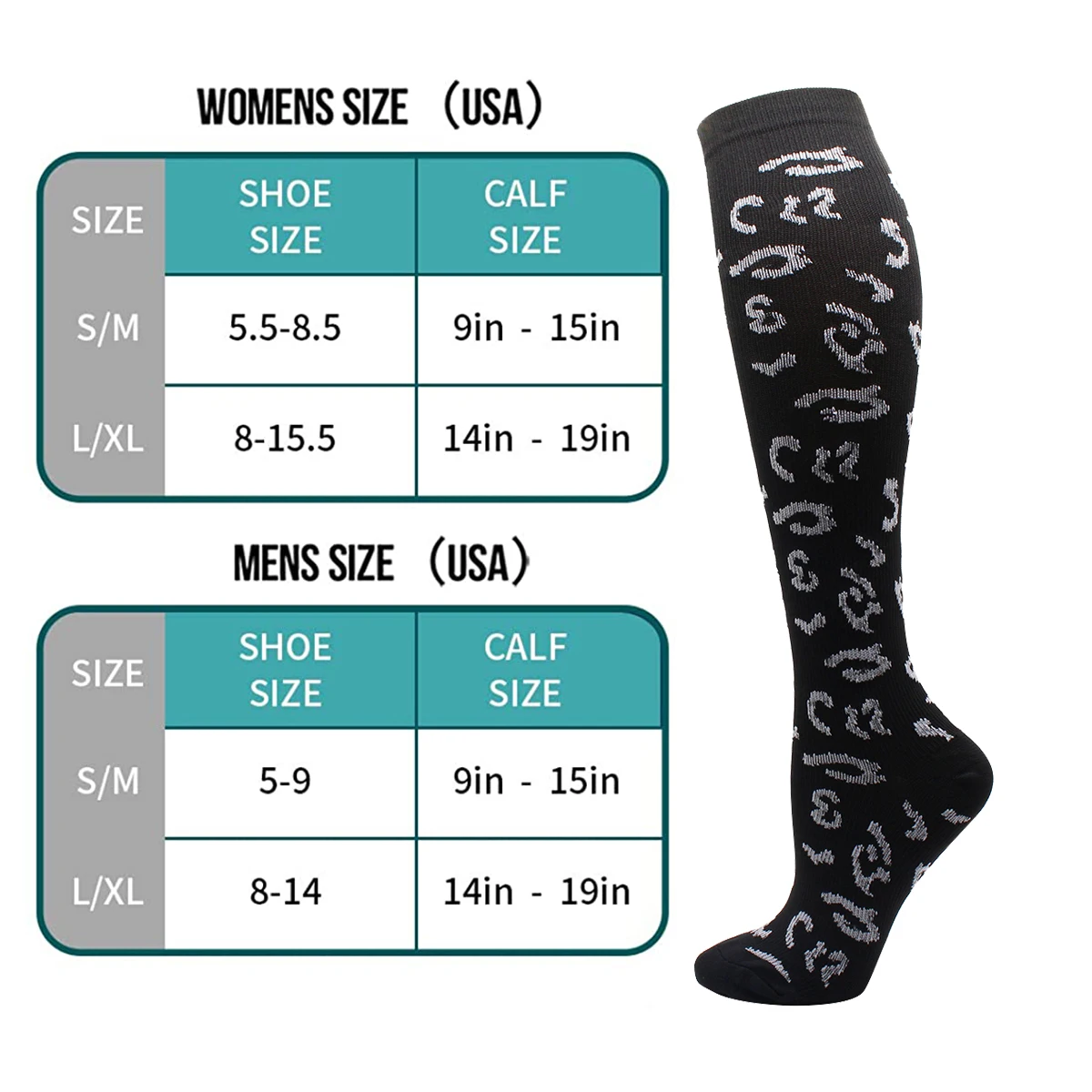 Men Women Nursing Compression Socks 15-20MmHg Flight Pregnancy Swollen Varicose Veins Marathon Cycling Hiking Running Socks Men