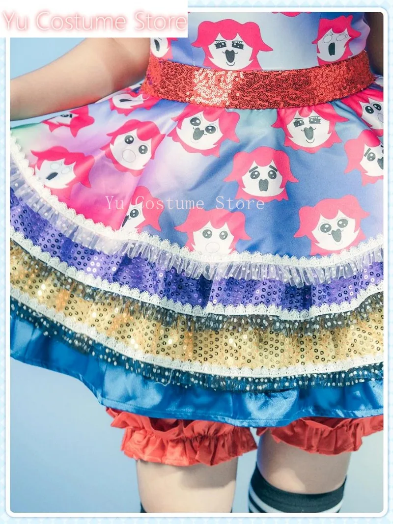 YuCostumeLove Live Sunshine Kurosawa Ruby Косплей Костюм Aqours AAO Танцевальное Платье Милый Вечерний