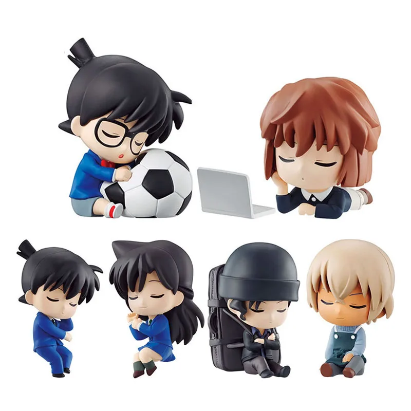

Bandai Genuine Conan Edogawa Gashapon Sleeping Team Akai Shūichi Furuya Rei Anime Action Figures Toys for Boys Girls Kids Gifts