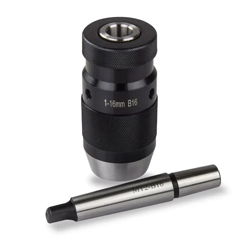 Самозажимной быстрозажимной патрон M12K-B16 (1-16 мм) + оправка MT2-B16 для токарного станка — стальная конструкция для серии MK2 (art.: 3920d4f0ce22f) - 3920d4f0ce22f