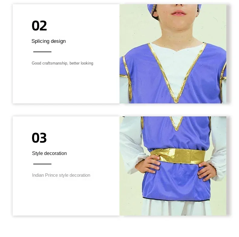 Новый детский комплект маскарадный Детский Мужской Ролевой костюм принца