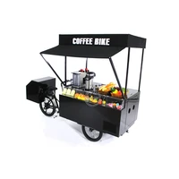 adult electric tricycle outdoor cargo bike mobile food cart for sell coffee hot dogs ice cream fruit snacks drink