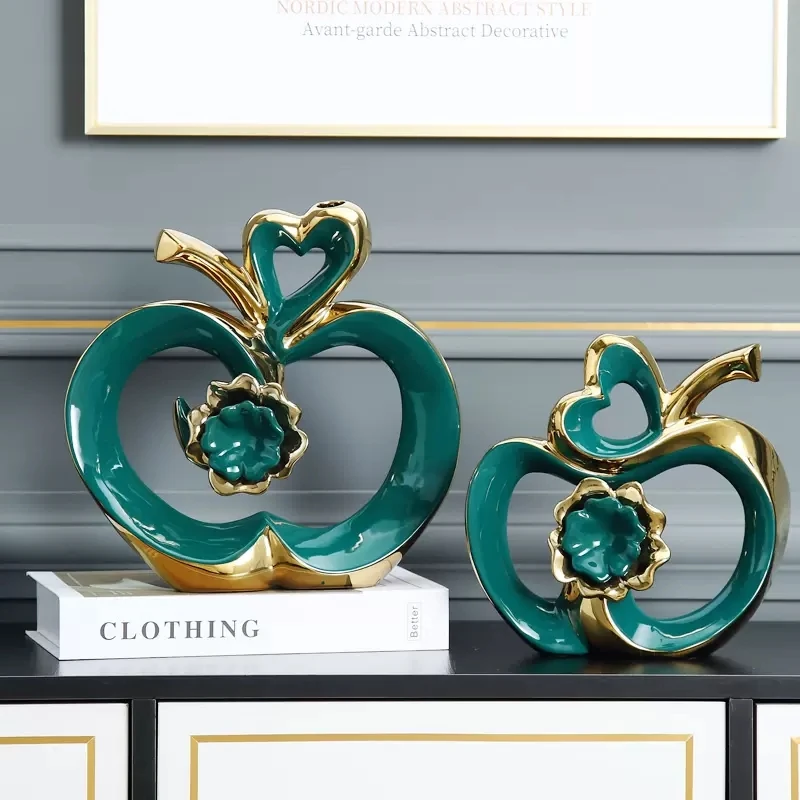 Керамическое ремесло украшения любовь цветы серебряная имитация фруктов