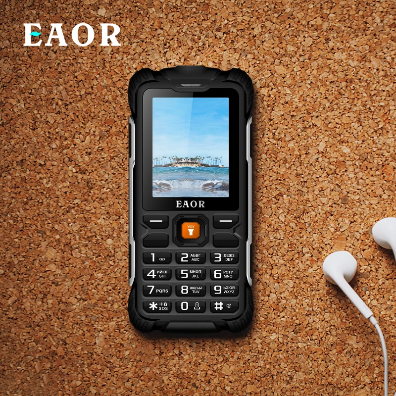 

EAOR 2G Rugged Phone 3000mAh Long Standby IP68 Water/Dust-proof Power Bank Cellphone Keypad Phones Feature Phones with Torch