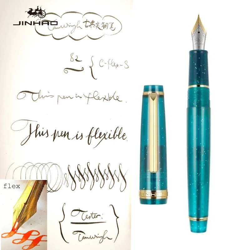 Фото Перьевая ручка JINHAO 82 с гибким пером, мягкая, для эскизов, рисования цветов, готического письма, круглописьма, канцелярские товары для школы и офиса №5