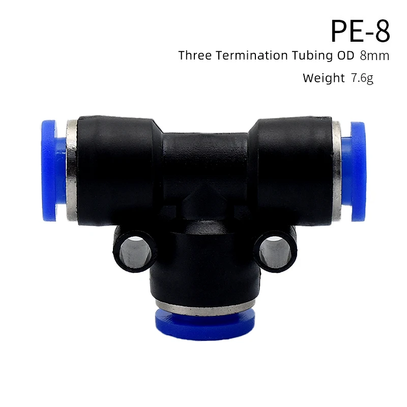 

Быстроразъемный пневматический штуцер с 3-сторонним внешним диаметром, 10/8/12/6/4/16 мм