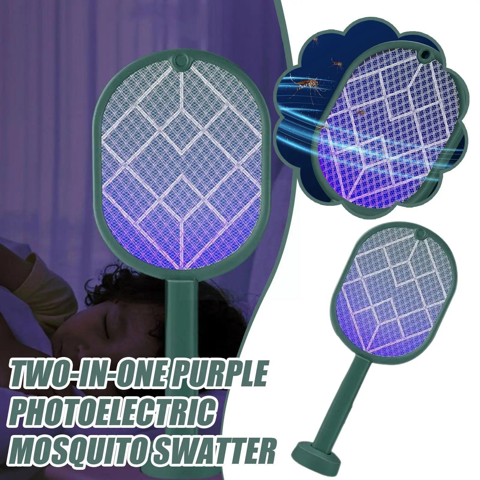 

Electric Fly Swatter Hand Racket Electric Mosquito Killer Fly Mosquito Killer Bug Zapper Lamp Swatter Pest Tool Home R9M1