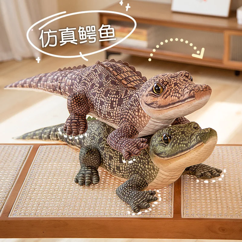

100cm Lifelike Alligator Plush Toys Stuffed Animal Simulation Crocodile Soft Kawaii Cotton Doll Pillow Holiday Gift for Children