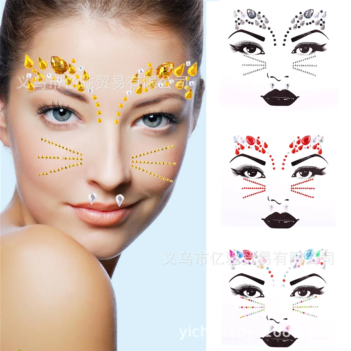 

Самодельные Украшения, акриловое изображение лица, искусство, искусство, декоративные наклейки для лица