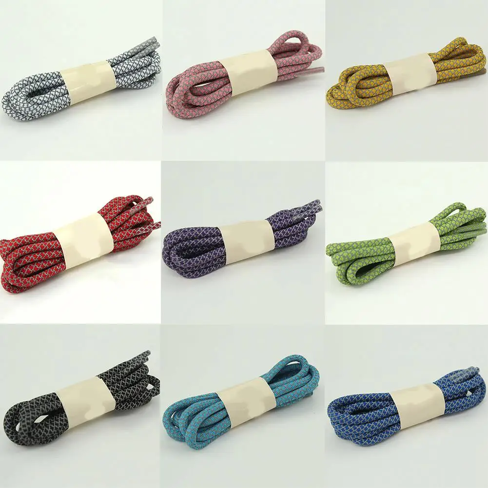 1 Pair New Length 120cm Safe Reflective Rope Laces Round Reflective Shoe Laces Running Shoestring Reflective Shoelaces