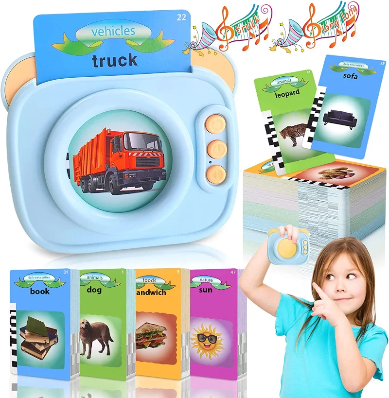 

Talking Flash Cards Learning Toys for 2 3 4 5 6 Year Old Boys Girls,Preschool Learning Toys and Best Birthday Gift for Your Kids