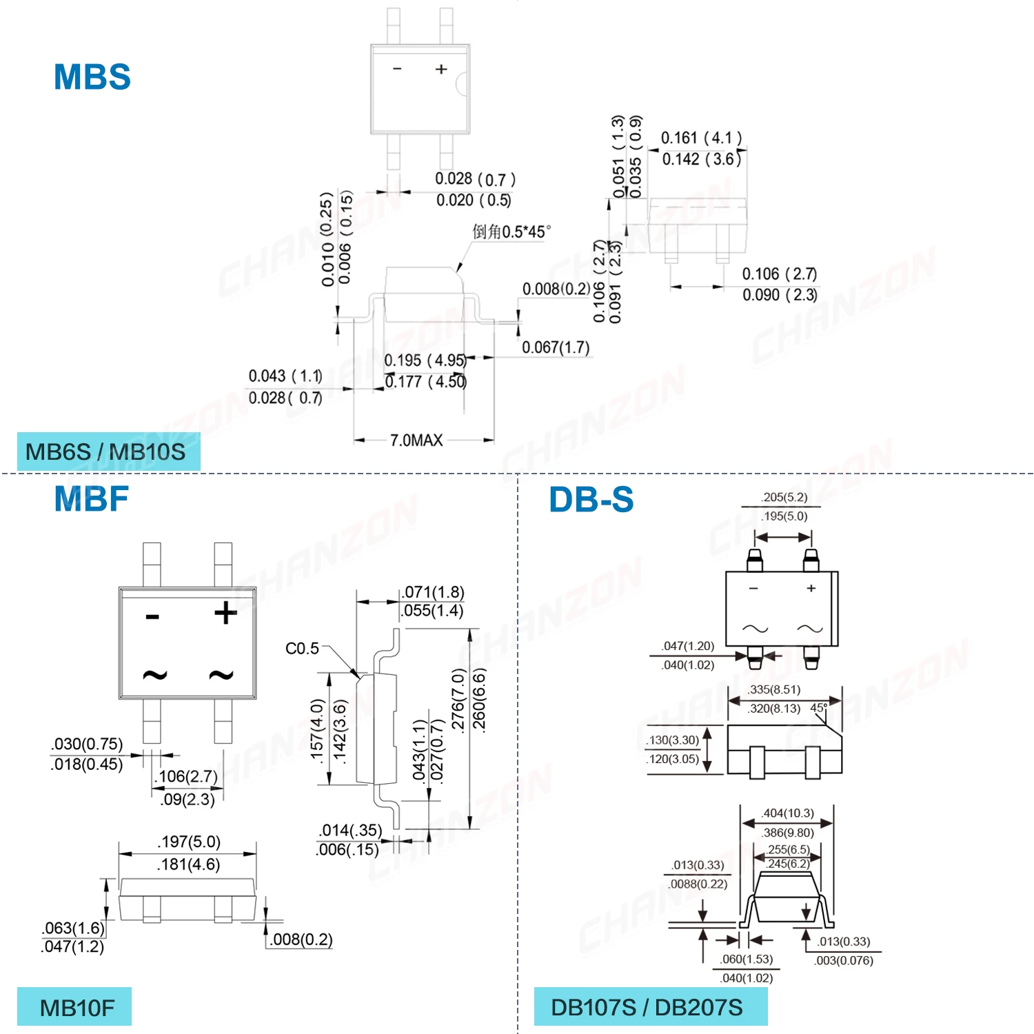 MB6S MB10S MB10F DB107S DB207S SMD диодный мост выпрямитель MBS MBF 600 a 1A 2A 1000 в MB 6S 10S однофазный