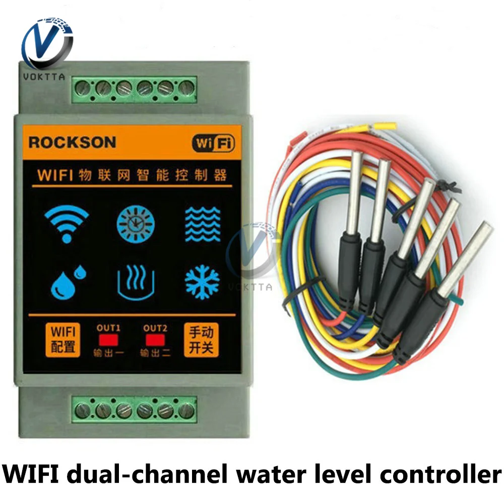

Tuya Smart Home Water Level Sensor WIFI Controller Leakage Flood Alarm Swimming Vape Tank Flow Detector System Leak Protection