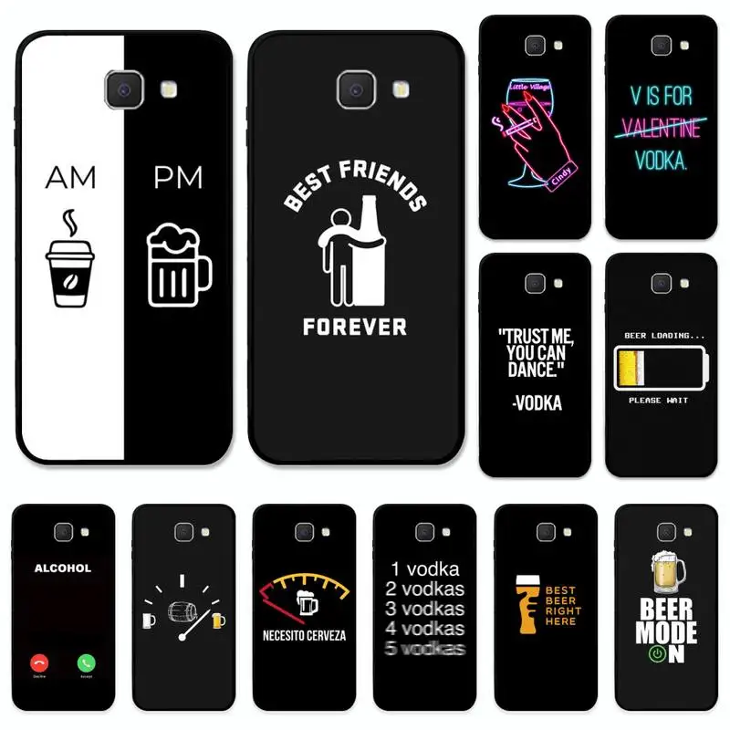 

Beer Alcohol Vodka Phone Case for Samsung J8 J7 Core Dou J6 J4 plus J5 J2 Prime A21 A10s A8 A02 cover