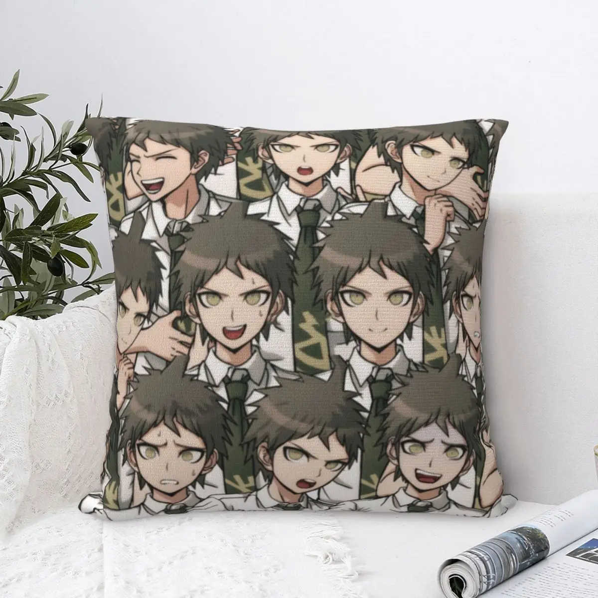 

Hajime Hinata Pillowcase Pillow Case Cushion Cover Home Sofa Car Decorative Throw Pillow Decor Square Cartoon 45*45cm
