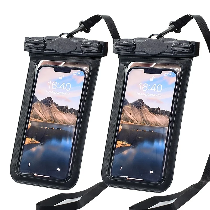 

2pcs IPX8 Waterproof Phone Bag,Floating Airbag For iPhone 11 12 13 14 Pro Max,Touchscreen Pouch 7.6 Inch For Swim Sports Outdoor