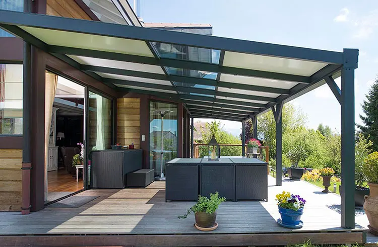 

China aluminium patio cover price diy kit custom outdoor white grey color pergola Customized intelligent electric