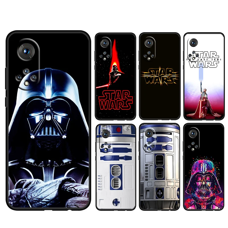 

S-stars Warss Darth Vader Yoda BB8 For Honor 80 70 60 50 X30 9C 9X 9A 8X MAX Pro Plus Lite SE Soft Silicone Black Phone Case