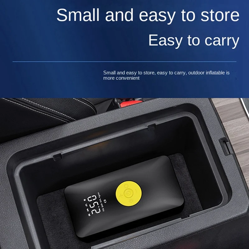 Насос воздушный аккумуляторный для шин портативный компрессор с разъемом Type-C