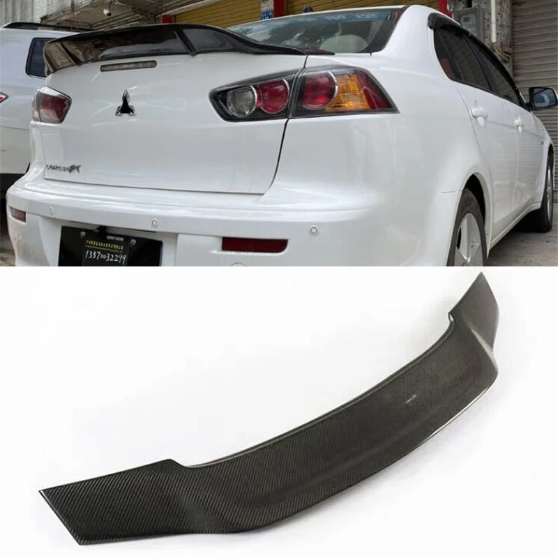 Для багажника автомобиля реальное углеродное волокно фотосессия Mitsubishi Lancer EX Tail