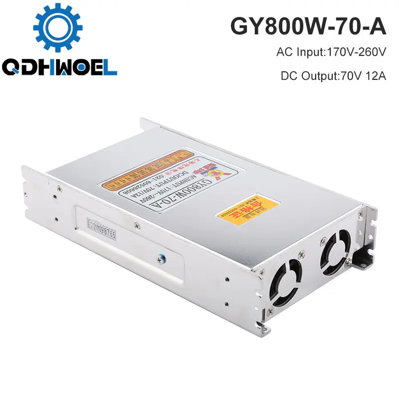 

GY800W-70-A Motor Drive 70V 800W 12A Switching Power Supply Transformer CNC Laser Engraving Industrial Control Switch
