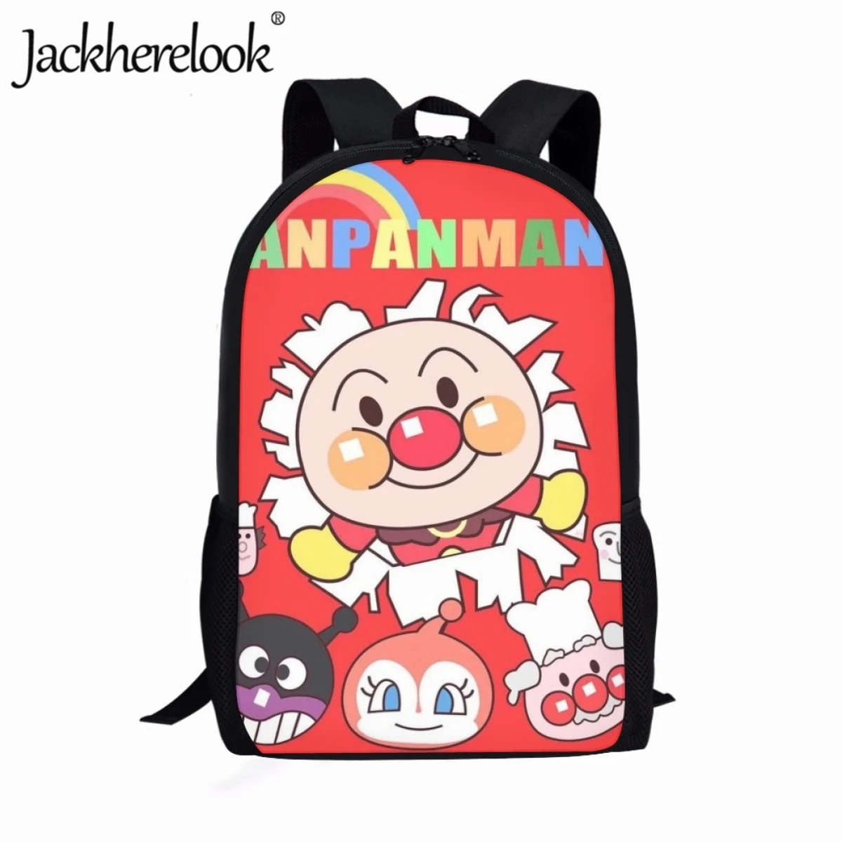 Jackherelook New Cute Cartoon Japan Anpanman Child Backpack Kids School Bags Boys Girls School Backpacks Large Capacity Knapsack