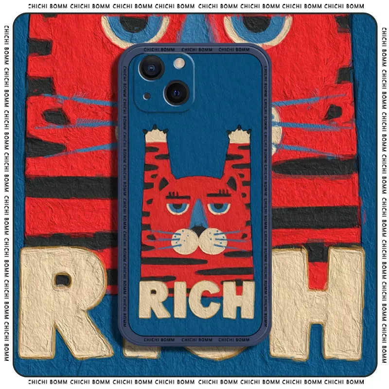 

Free Shipping Beckoning Tiger Phone Case For iPhone 13 12 11 Pro Max Mini X XS XR 7 8 Plus SE Personalized Fashion Tiger iPhone