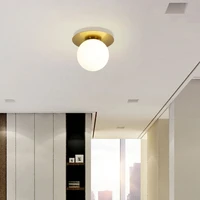 nordic e27 ceiling light for hallway lustre bedroom living room decoration ceiling lamp kitchen glass ball black gold chandelier