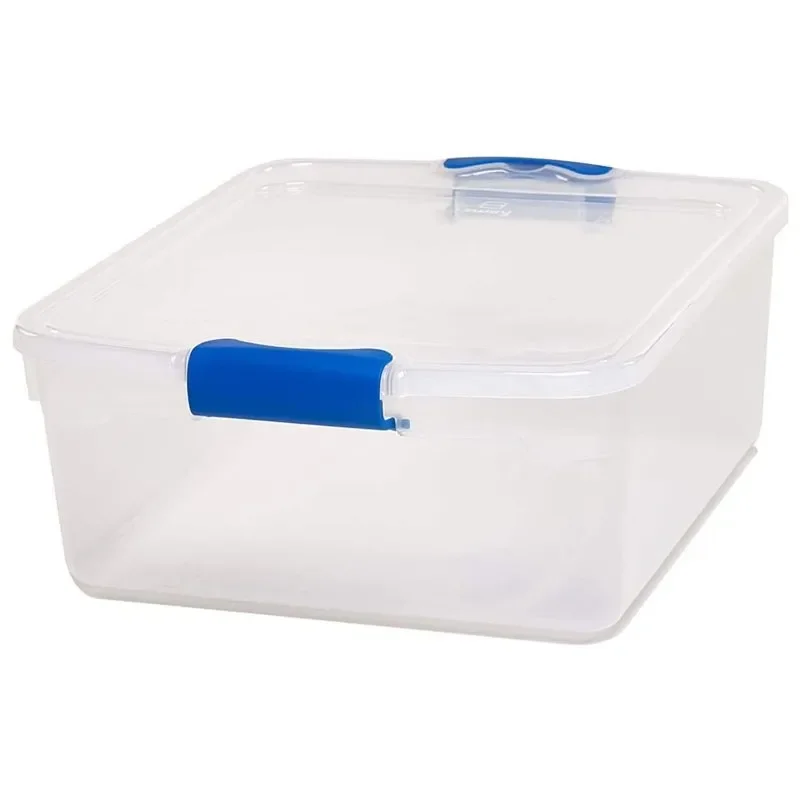 

Gorgeous Qt Clear Plastic Stackable Storage Containers with Lids (4 Pack) - Perfect for Organizing Clutter in Your Home/Office!