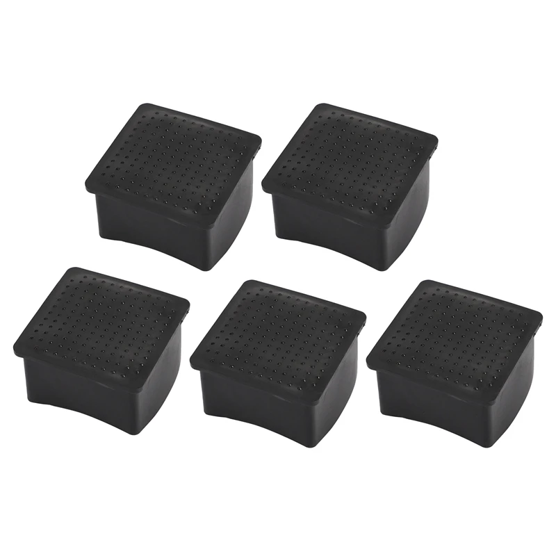 

5X Square Black Rubber 50mmx50mm Foot for Table Chair Leg