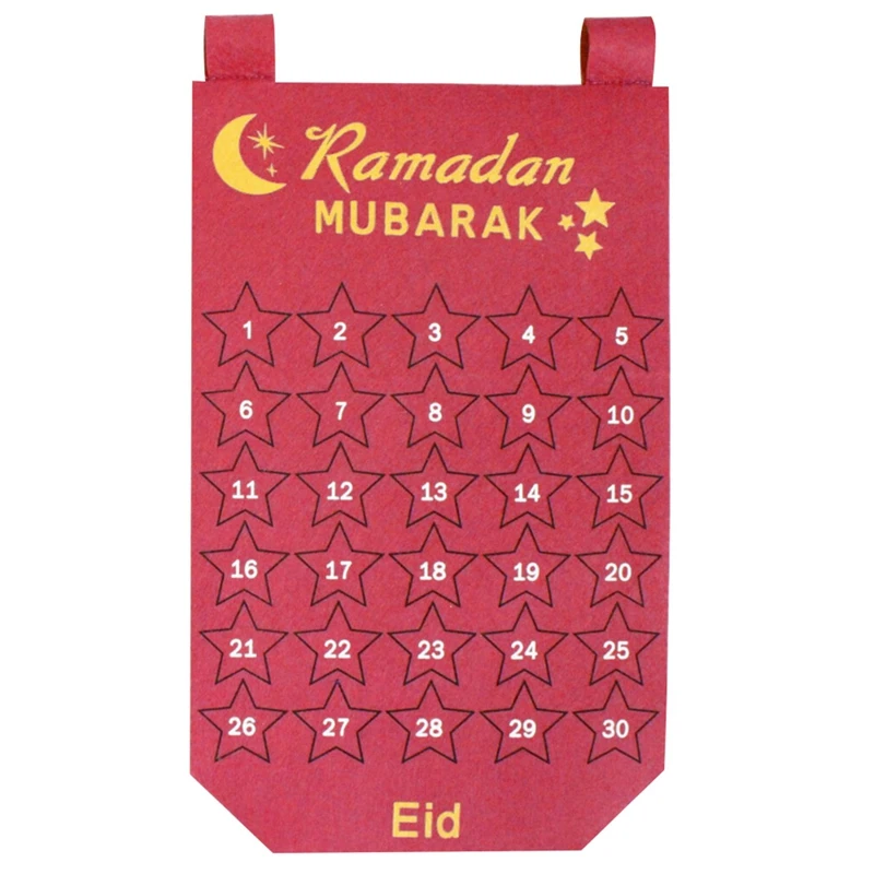 

Ramadan Decoration Eid Ramadan Calendar 30 Days Eid Mubarak Hanging Felt Children Eid Mubarak Gift Countdown Calendar