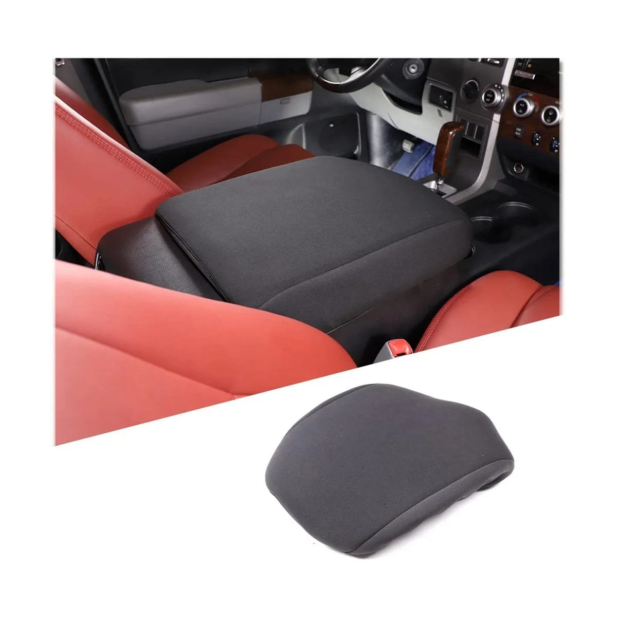

Для Toyota Tundra 2007 2008 2009 2010 2011 2012 2013 подлокотник для центрального сиденья автомобиля защитный чехол аксессуары-черный