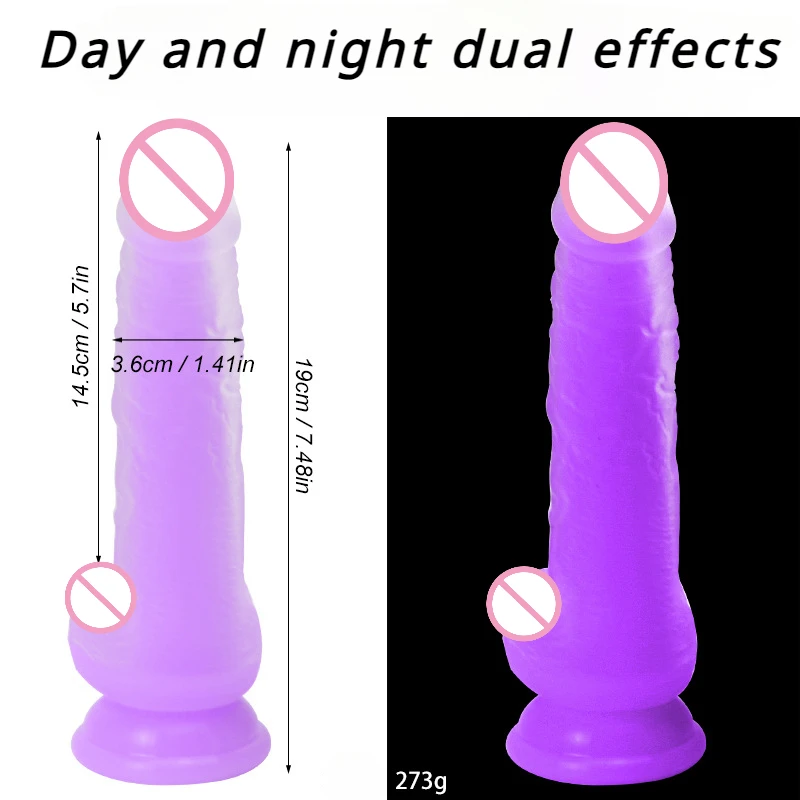 Ложный силиконовый пенис Nightglow Анальная пробка искусственный женский анальный