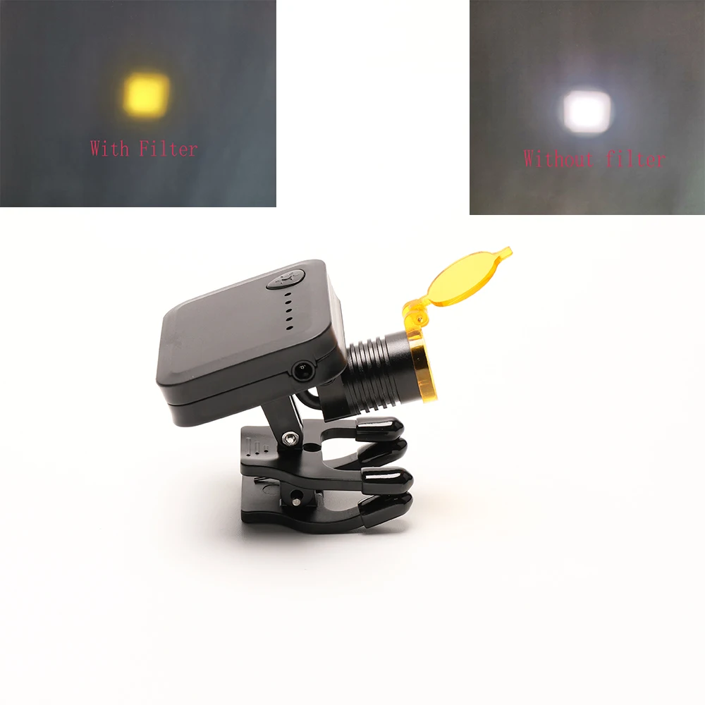 Беспроводной портативный налобный фонарь 5 Вт с оптическим фильтром для