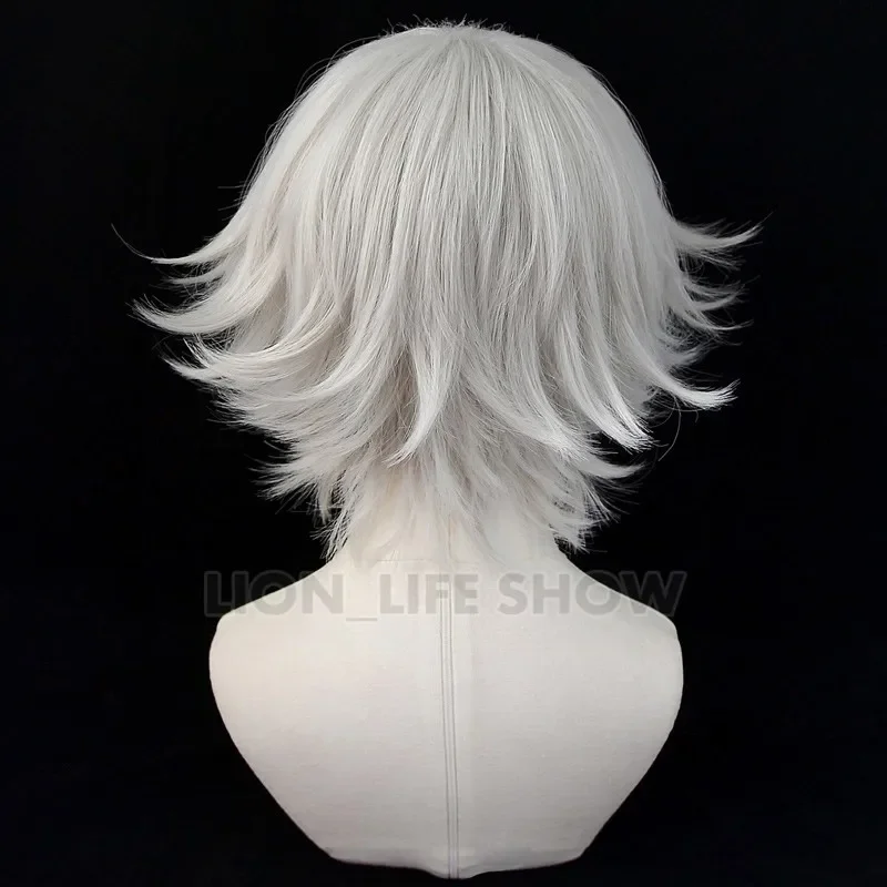 Токио Мстители Wakasa imaushi короткий серебристо-белый парик для косплея термостойкие