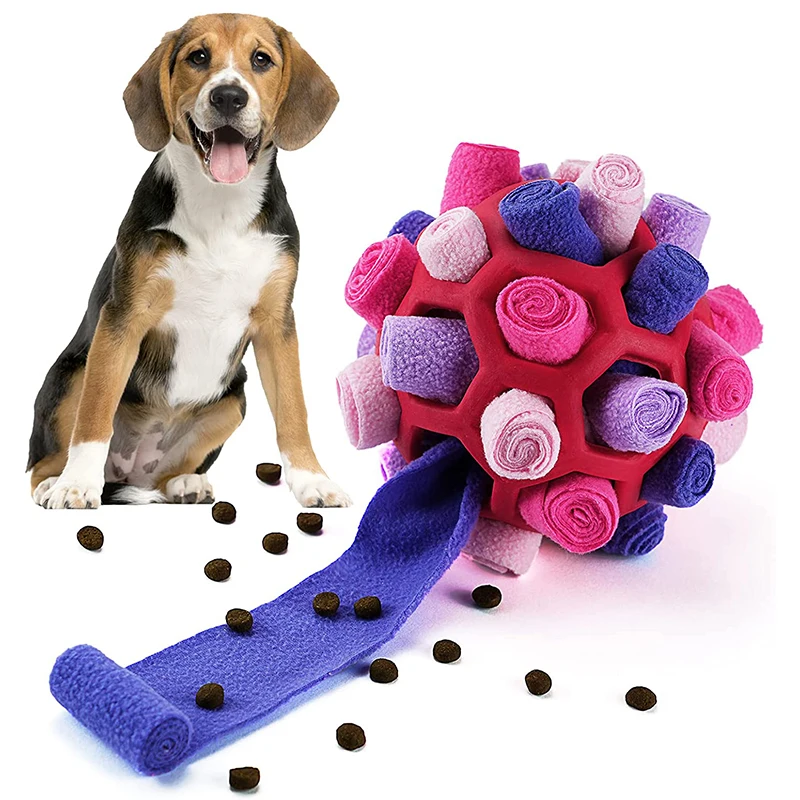 

Dog Sniffing Ball Toy Pet Tibetan Food Slow Feeding Rubber Ball Increase IQ Leakage Food Feeder Puppy Training Games Sniff Ball