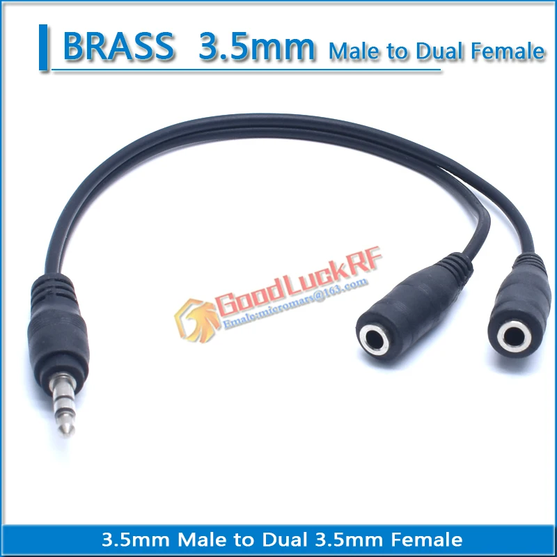 Коаксиальный аудио адаптер с двумя штекерами 3 5 мм 1/8 дюйма