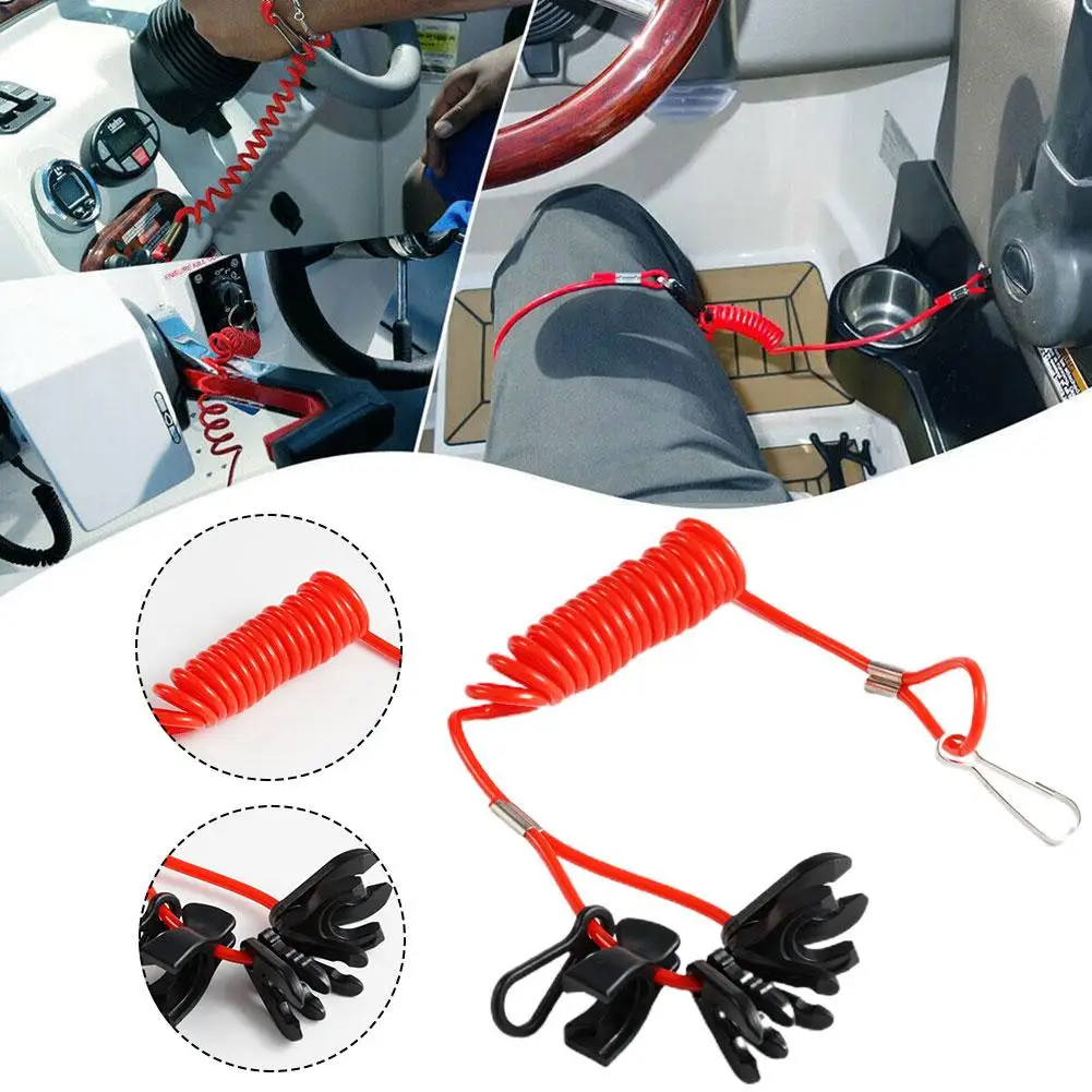 

Universal Boat Outboard Engine Motor Kill Stop Switch for YAMAHA For Suzuki For Tohatsu Outboards Motors Replace Accessorie Tool