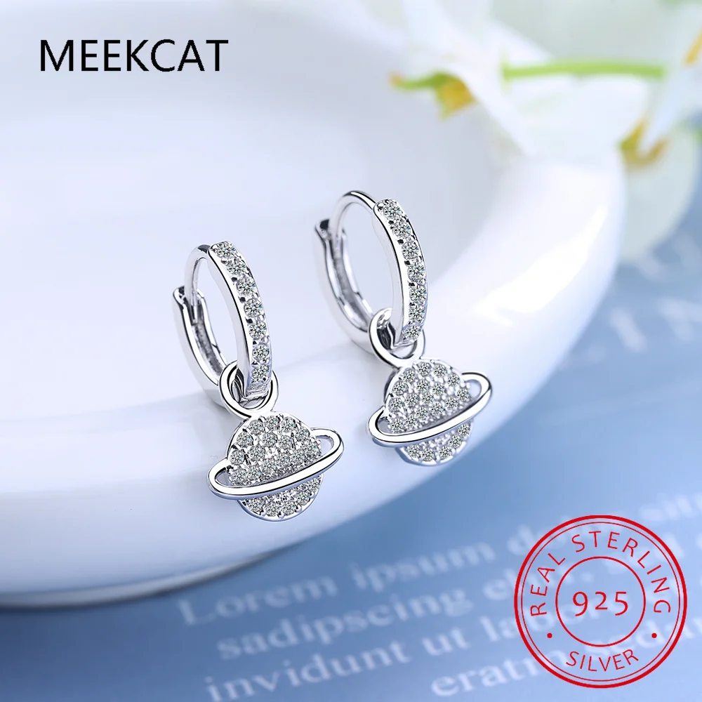 

Серьги-кольца женские из серебра 925 пробы с фианитами