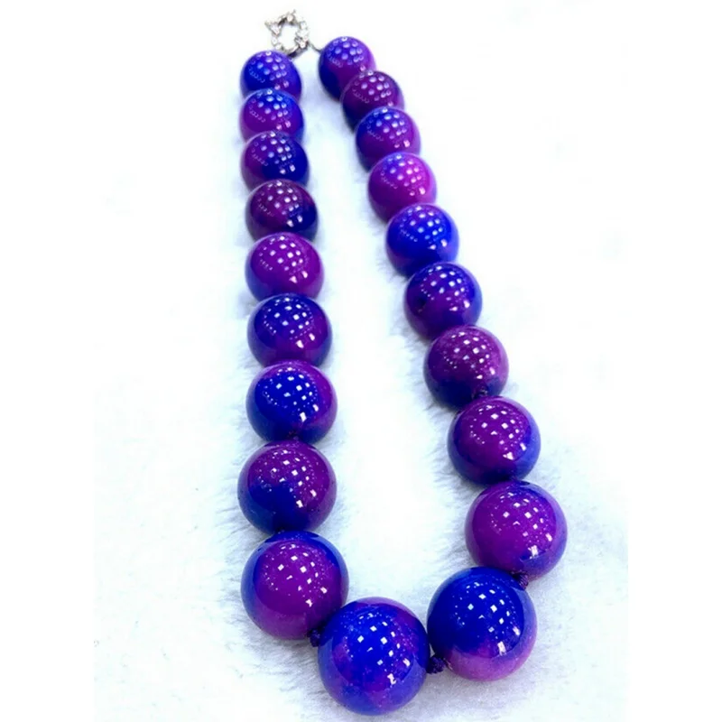

18" 22" 25" 28" Huge 20mm Natural Purple Sugilite Round Gemstone Beads Necklace