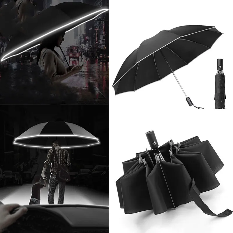 Automatic Umbrella Rain Wind Resistant  Fashion Sun Umbrellas Reverse Umbrella Parasol Portable UV Folding Umbrellas