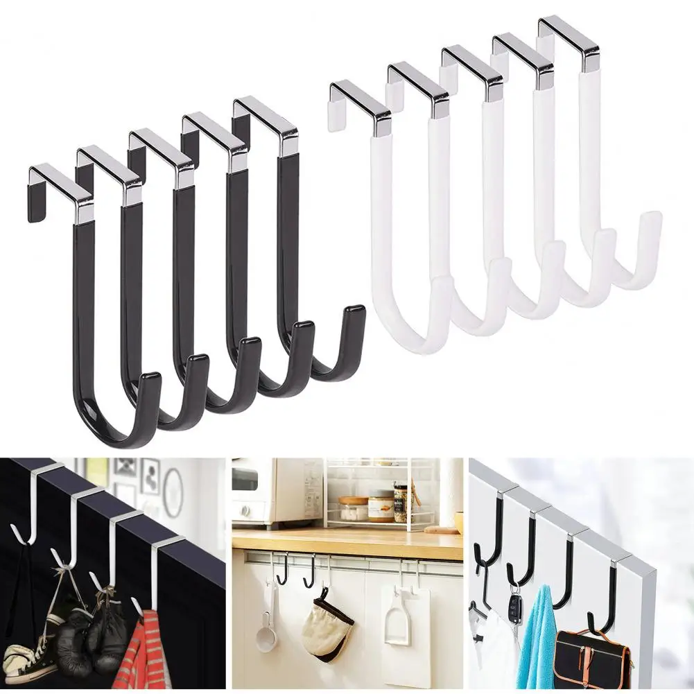 

Towel Hooks for Bathroom Doors Space-saving Metal Door Hanger Hooks Easy-to-use Solutions for Bathroom Bedroom Towel