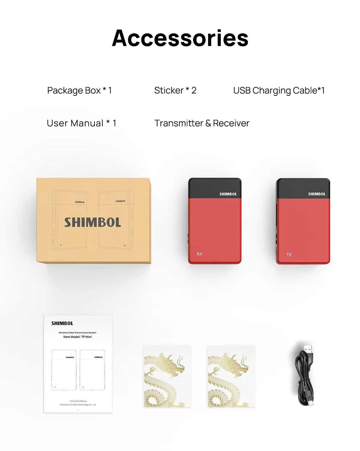 SHIMBOL TP MINI Беспроводная система приемника передачи видео 1080P HD 0 07S с задержкой