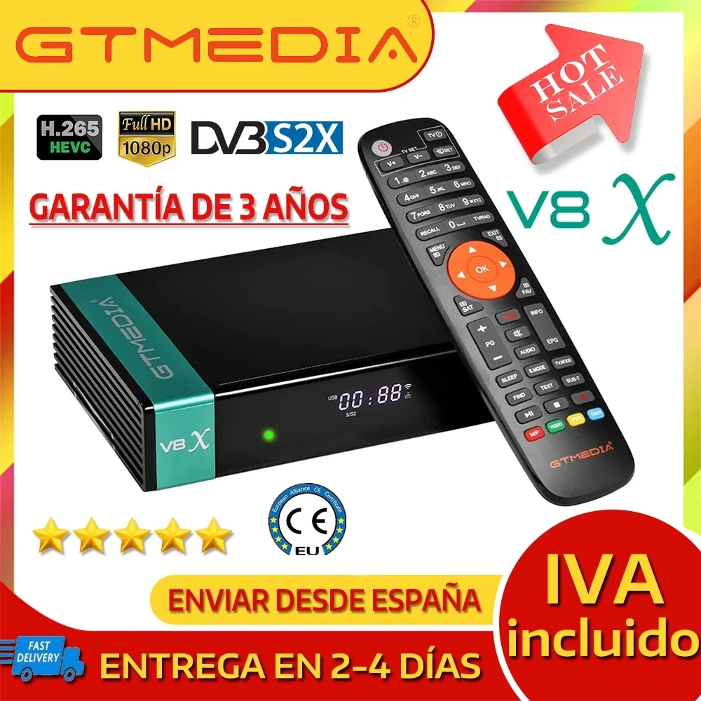 Спутниковый ресивер GTMEDIA V8X Galaxy H.265 HEVC спутниковый декодер - Цена: 25603.36