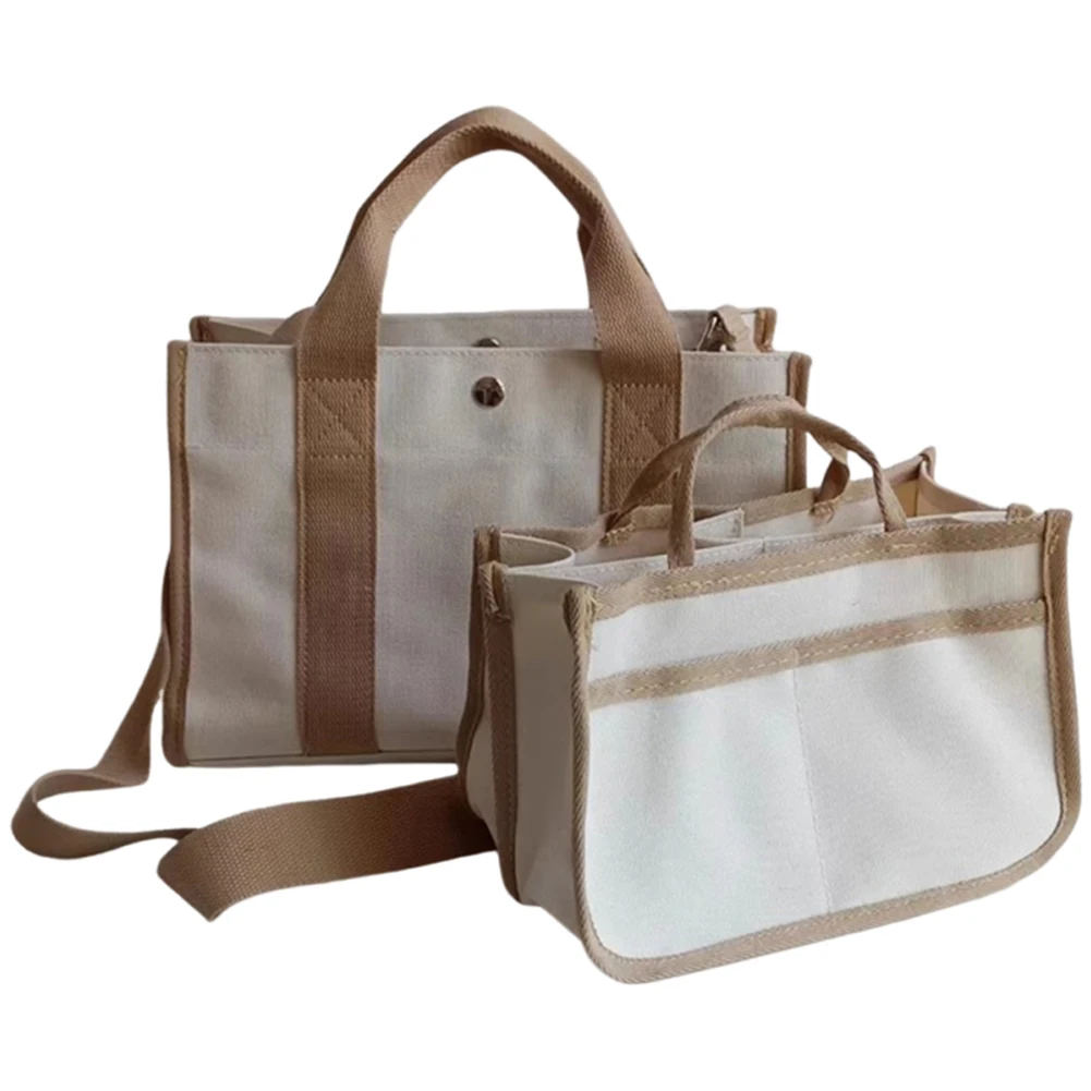 

Women Casual Shoulder Bag Trendy Canvas Messenger Bag Versatile Tote Bag and Handbag Set Shoulder and Tote Bag Set Commuting Bag